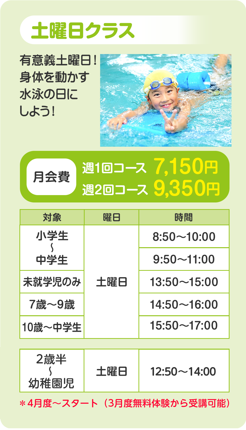 各コースのご案内